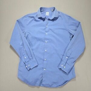 Armani Collezioni Men's Light Blue Slim Fit Dress Shirt Size 43 17